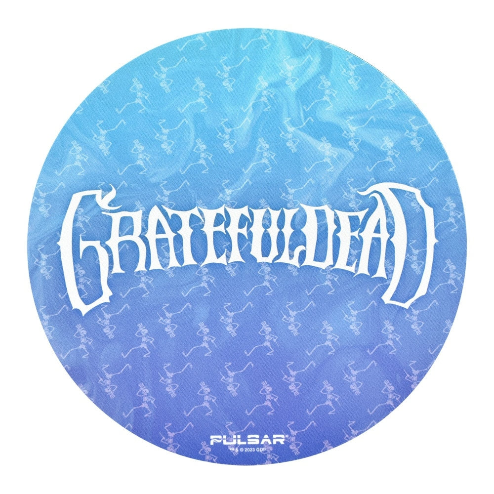 Grateful Dead x Pulsar Fabric Top Dab Mat | Dancing Skellies | 8"