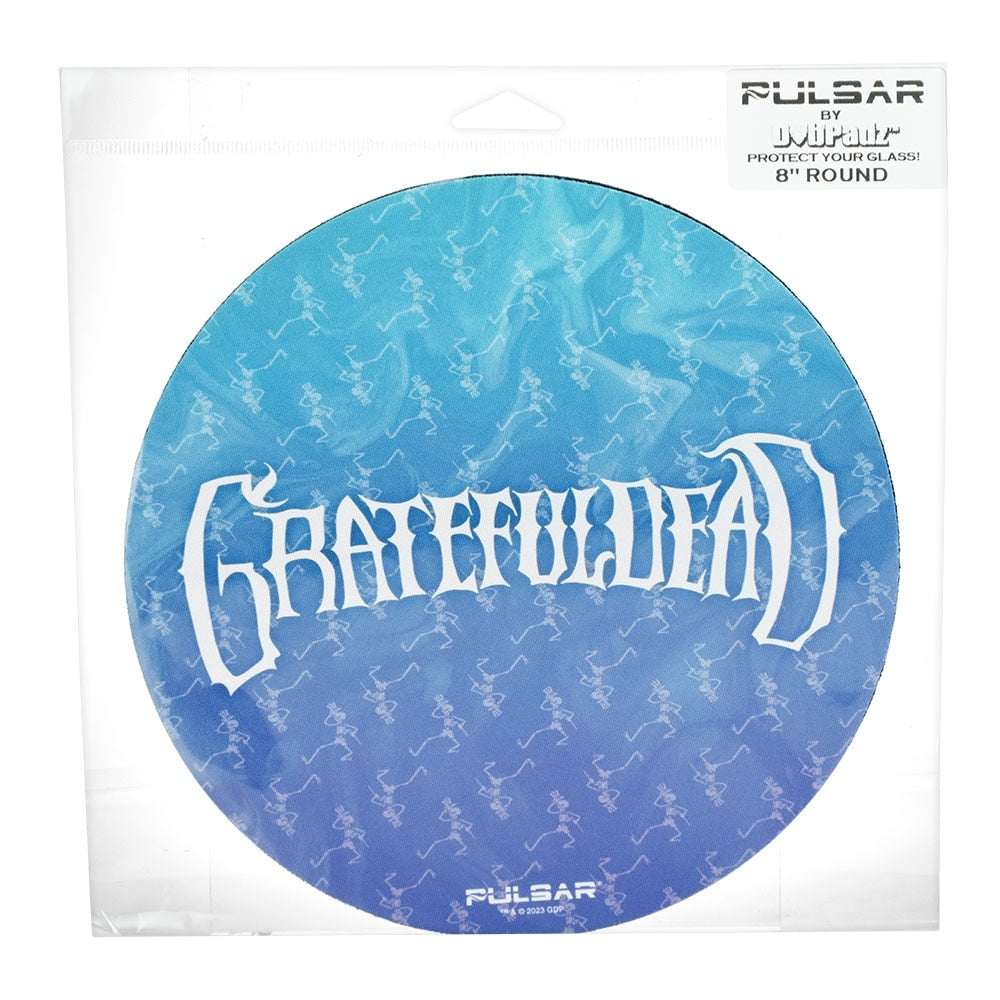 Grateful Dead x Pulsar Fabric Top Dab Mat | Dancing Skellies | 8"