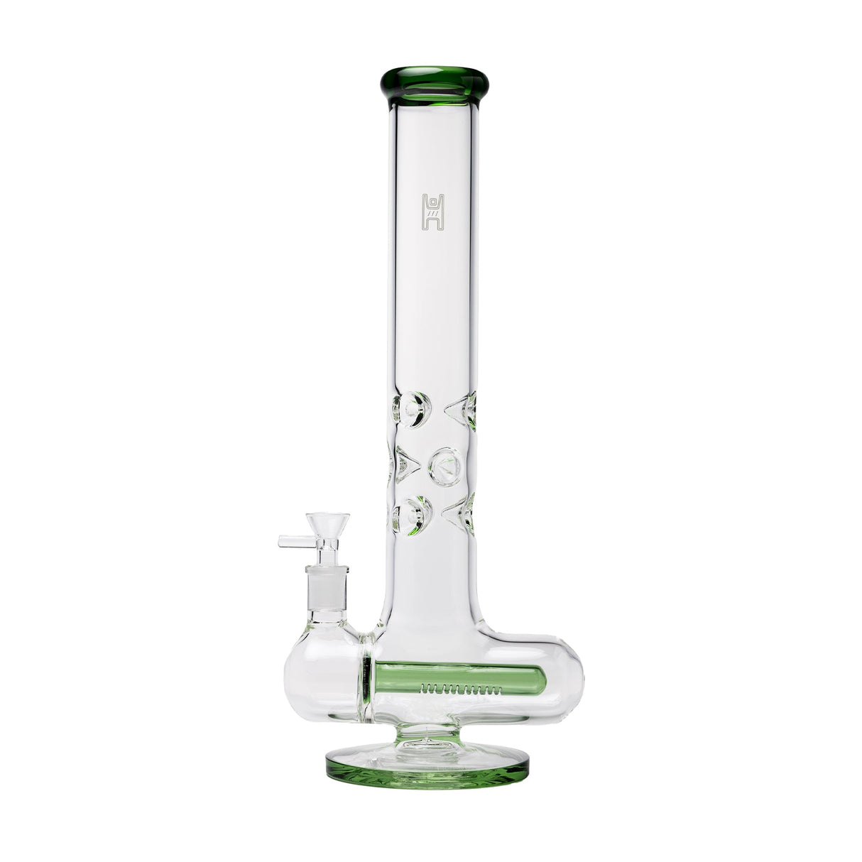 Human Grade Inline Tube Triple Ice Catch Glass Water Pipe