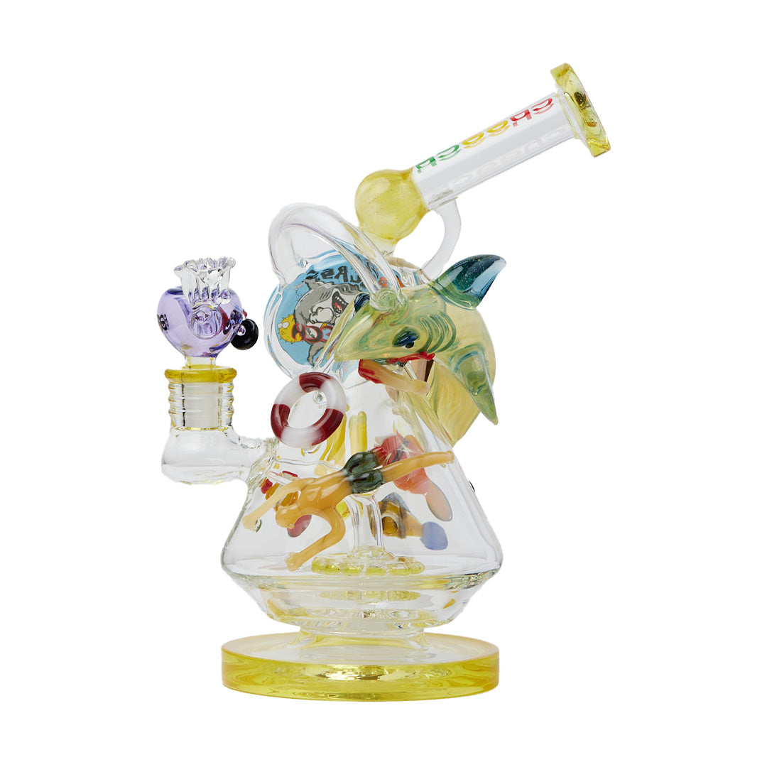 Cheech Glass 10.5" Shark Attack Rig with 14mm Female Joint - Front View