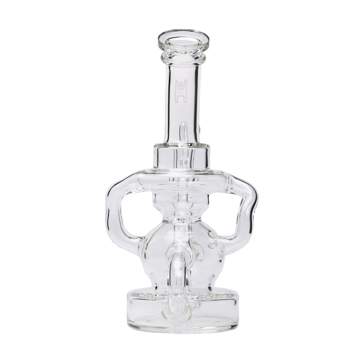 Human Grade Stubby Klein Glass Recycler Dab Rig