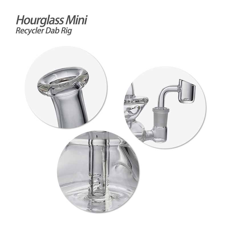 Waxmaid 5.31β³ Hourglass Mini Recycler Dab Rig