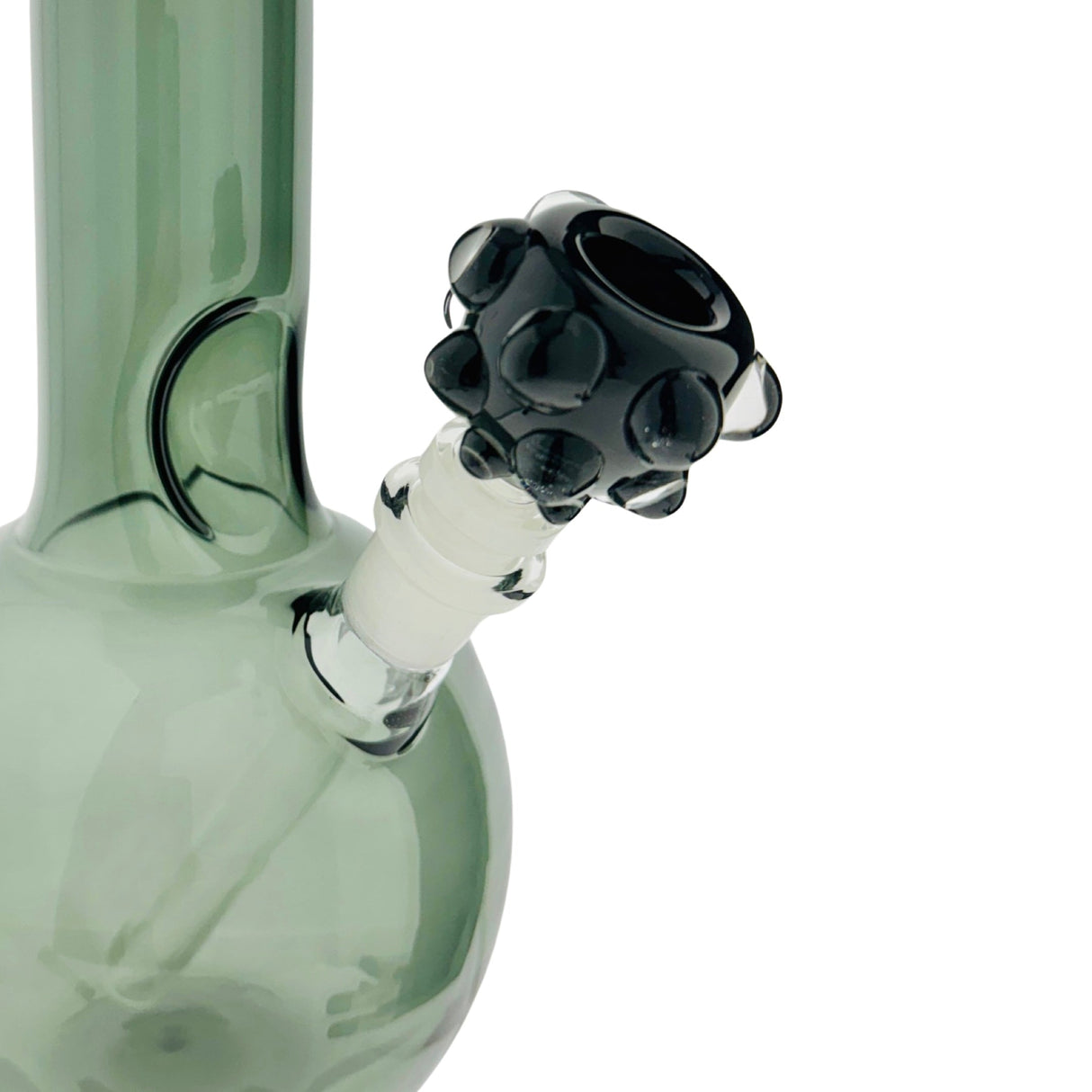 BLAC Brand Old School Base Bong in Black with 14mm Female Joint, Side View on White Background