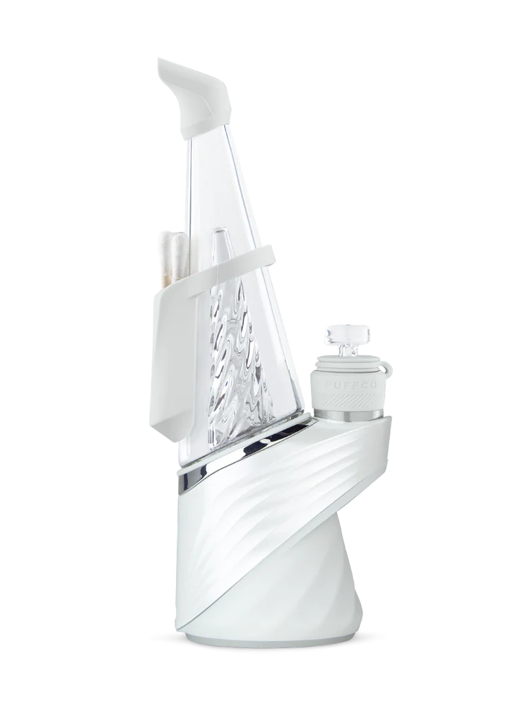 Puffco Peak Pro Travel Pack in Pearl, silicone accessories for vaporizers, angled view