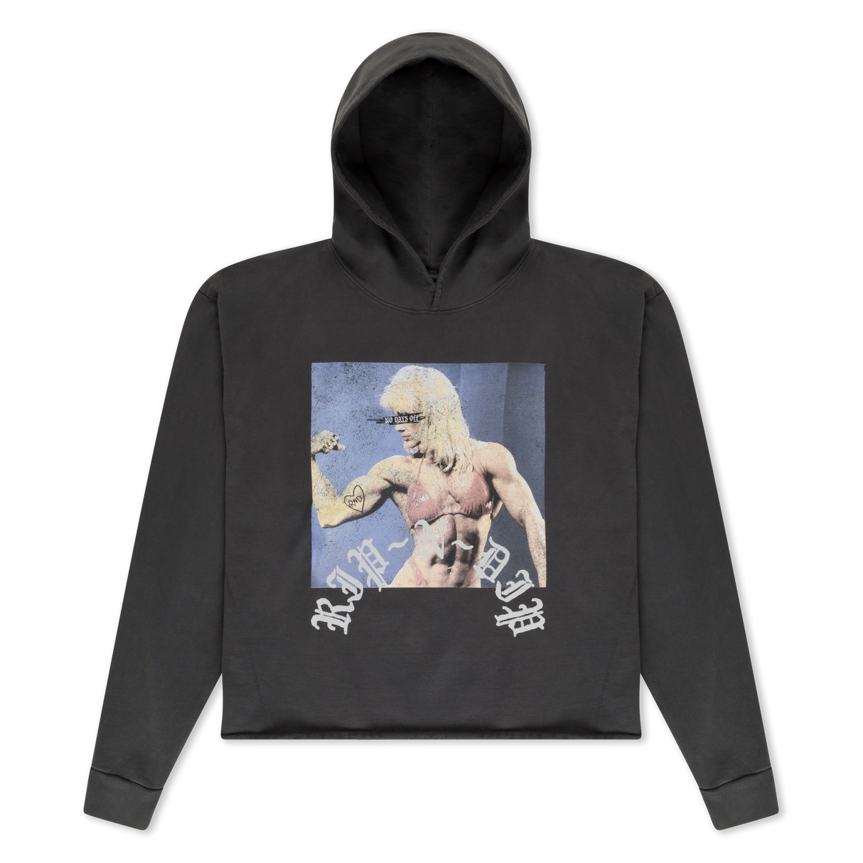 Protein Boxy Cropped 500GSM Hoodie (Gunmetal)