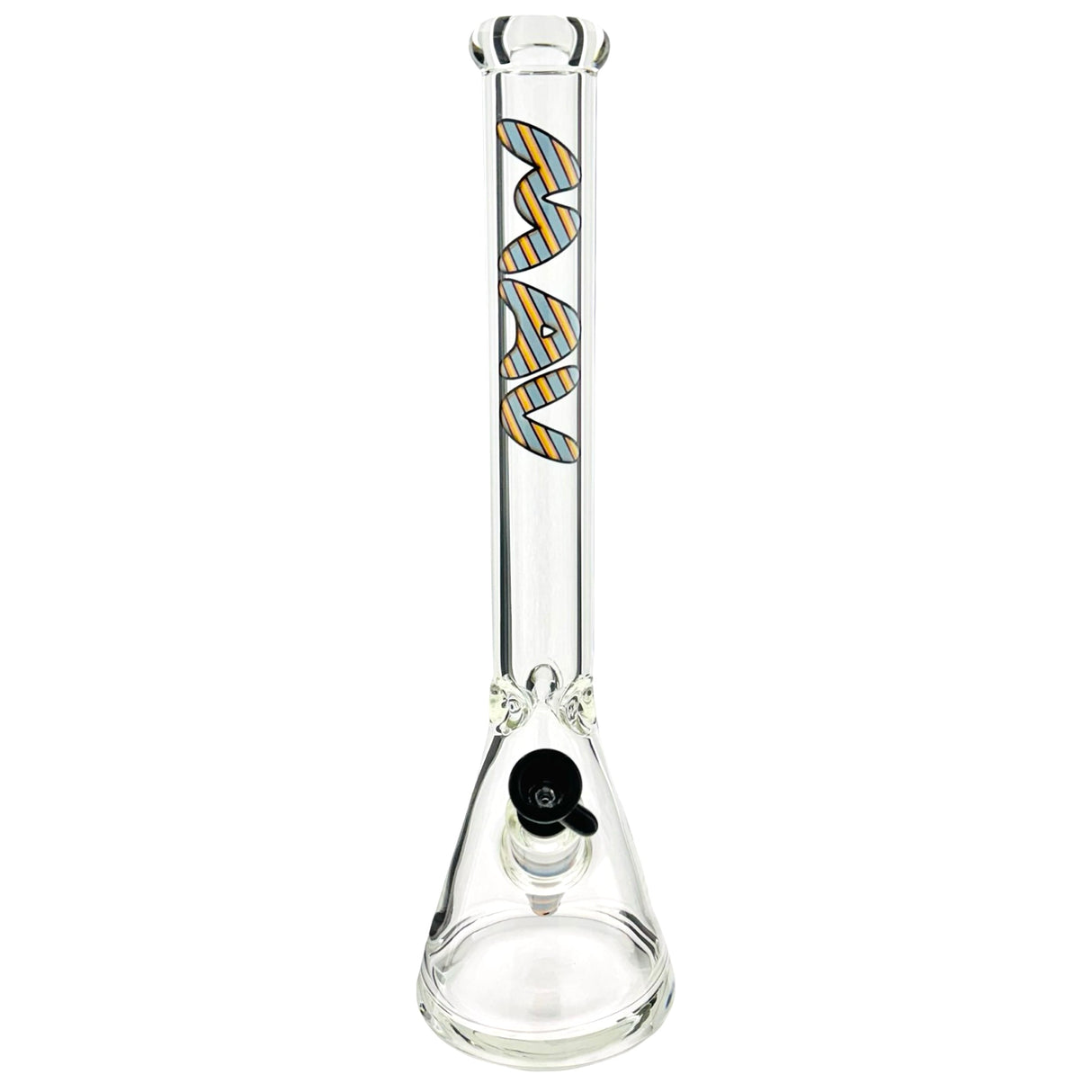 18" 9mm Classic Beaker Bong Wigwag Stem Match Fire