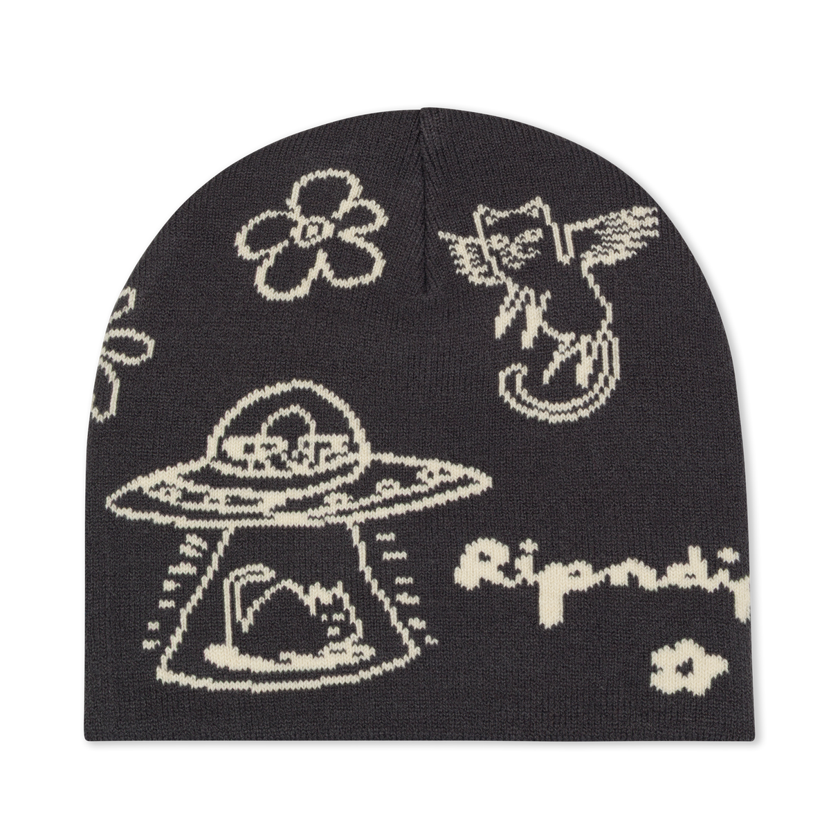 Blonded Skull Beanie (Charcoal)