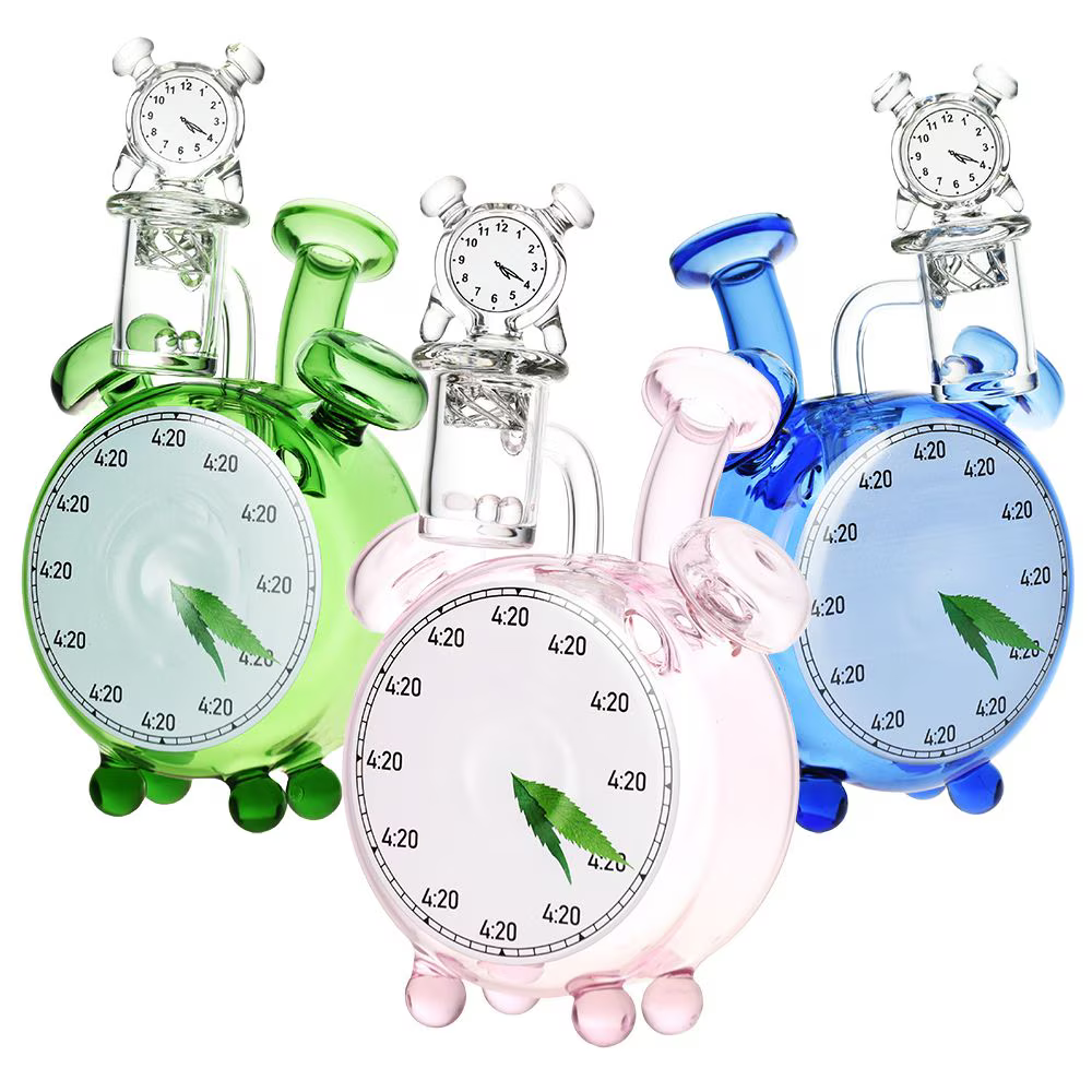 It's 4:20 Somewhere Alarm Clock Rig Set | 5.75" | 14mm F | Colors Vary