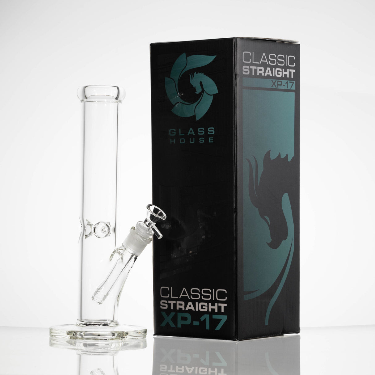 Glasshouse 12" Straight Tube Glass Bong / Water Pipe