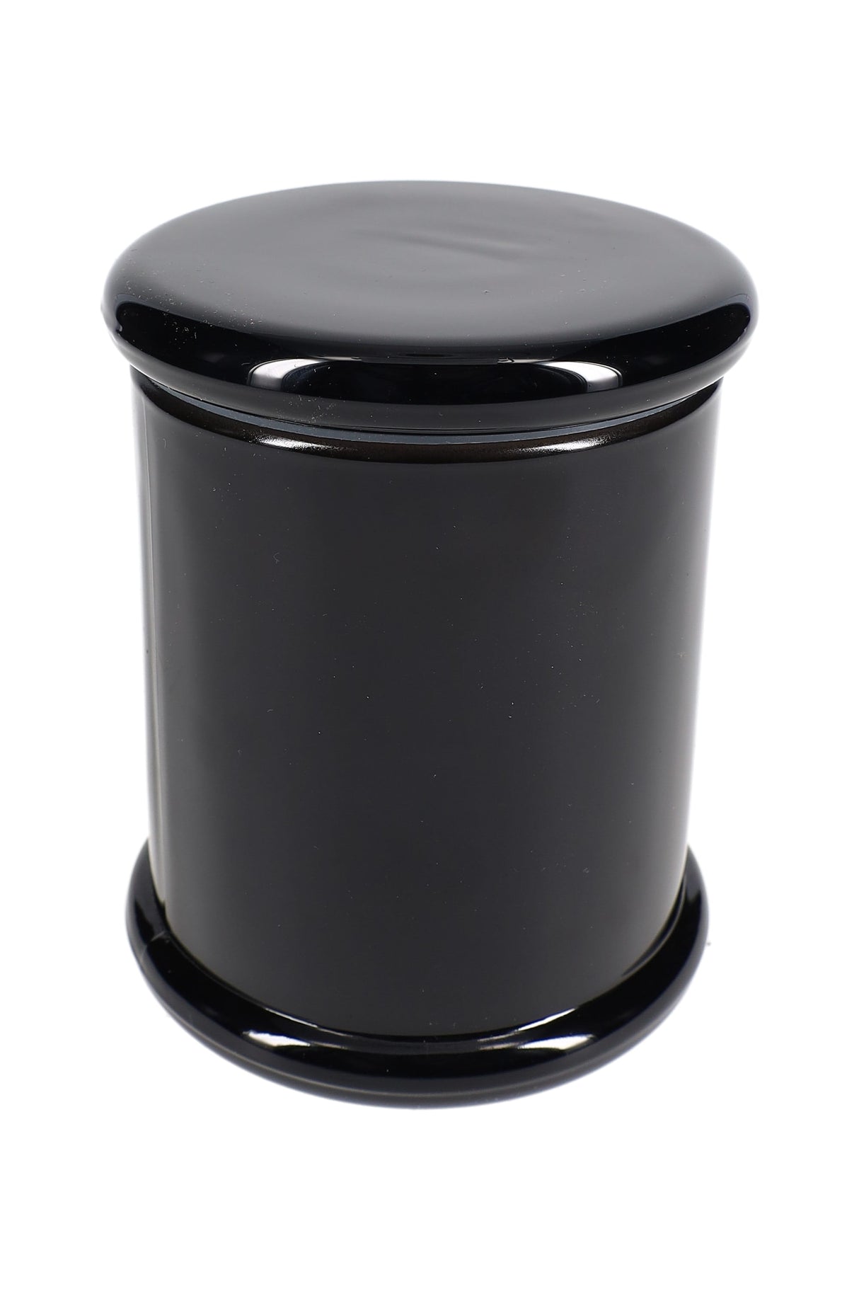 Large Colored Glass Jar – 4″ H × 3½″