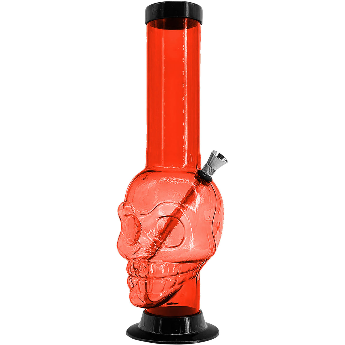 JM Enterprises 12-15" Acrylic Skull Chamber Bong - Multiple Colors