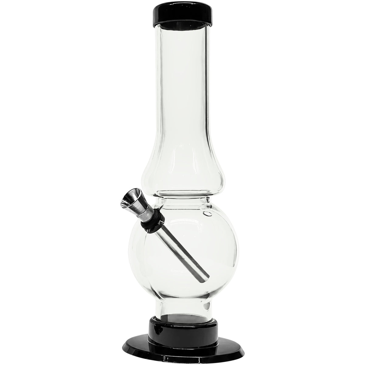 JM Enterprises 6-9" Acrylic Straight Tube Bubble Flare Bong - Multiple Colors