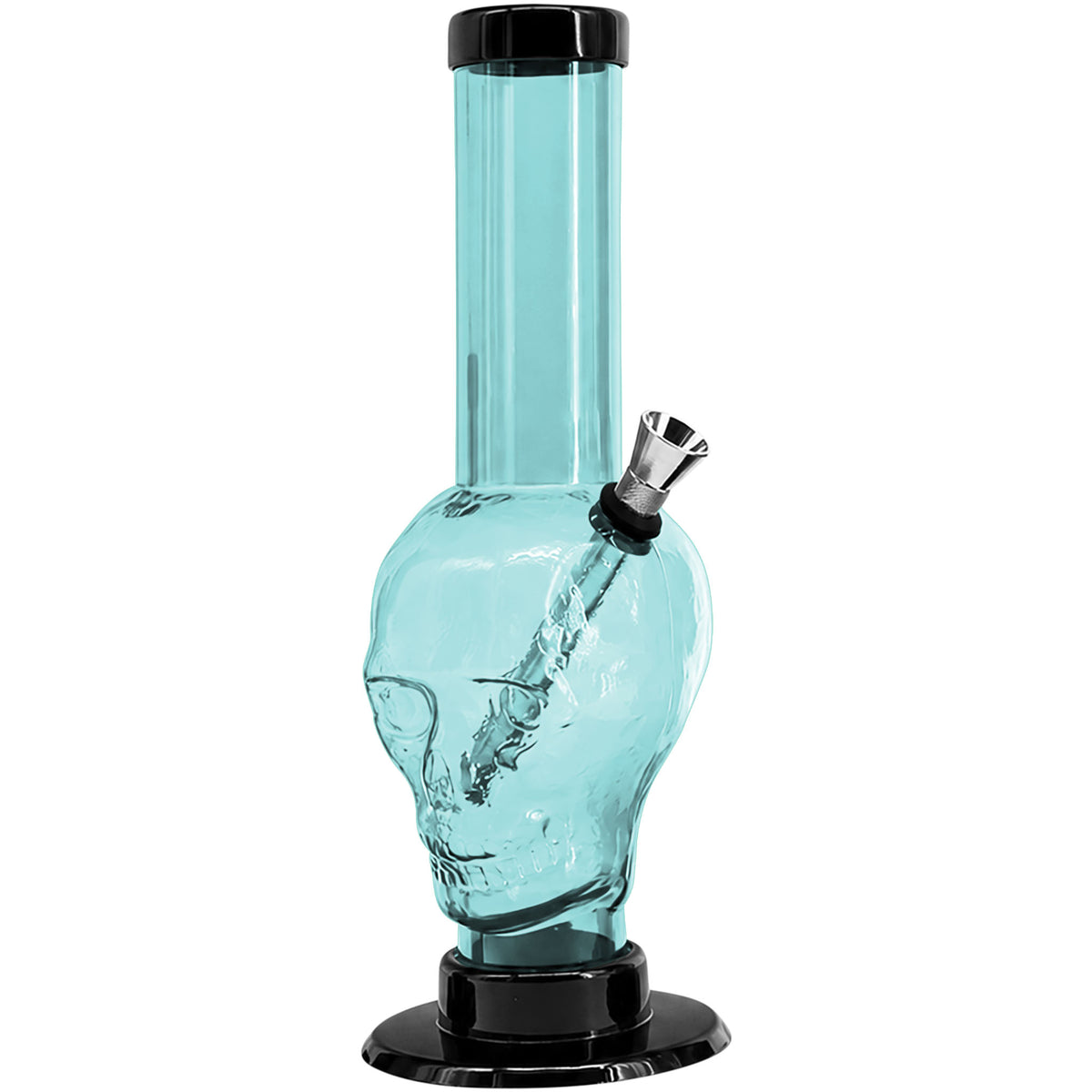 JM Enterprises 9-12" Acrylic Skull Bong - Multiple Colors