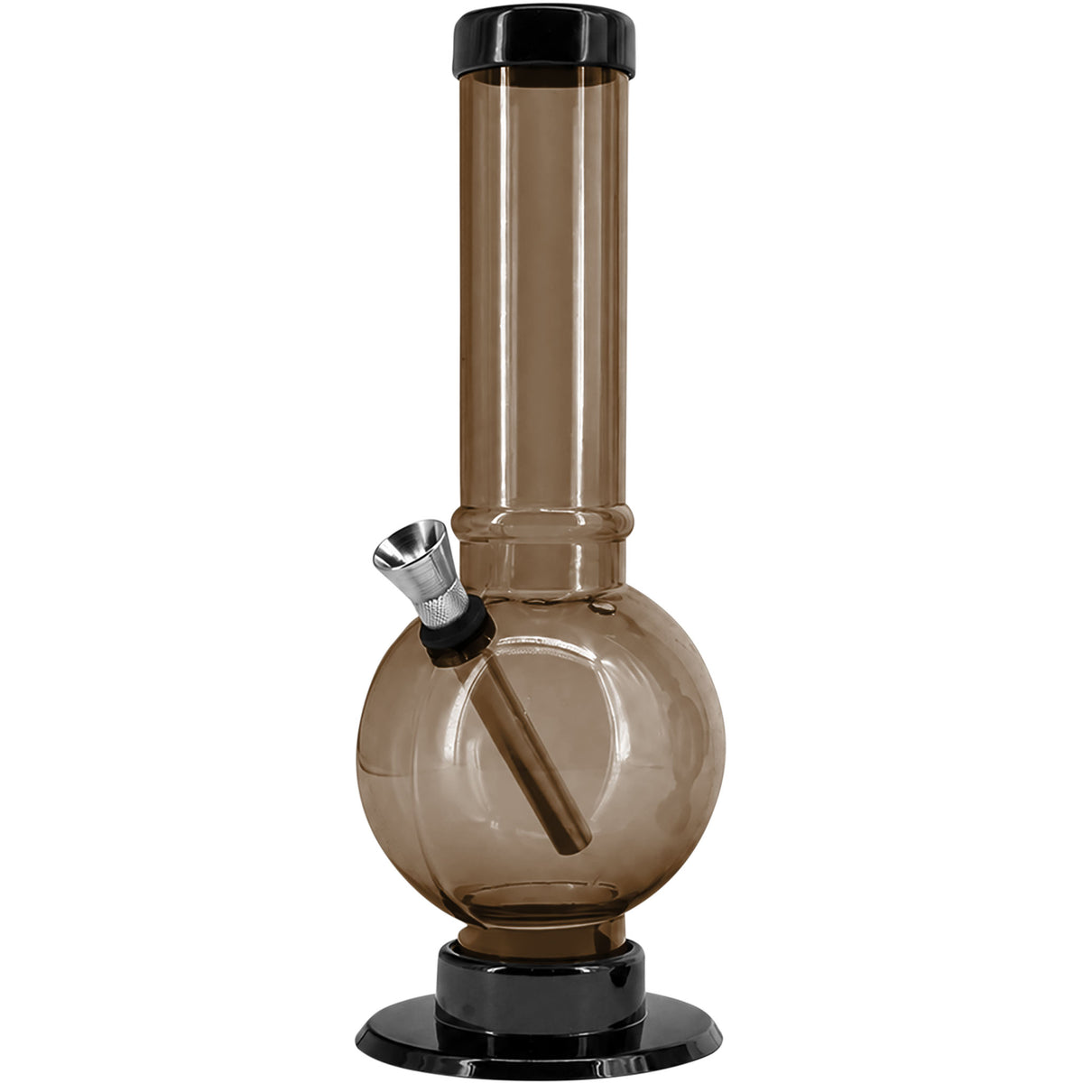 JM Enterprises 9-12" Acrylic Straight Tube Bubble Bottom Bong - Multiple Colors