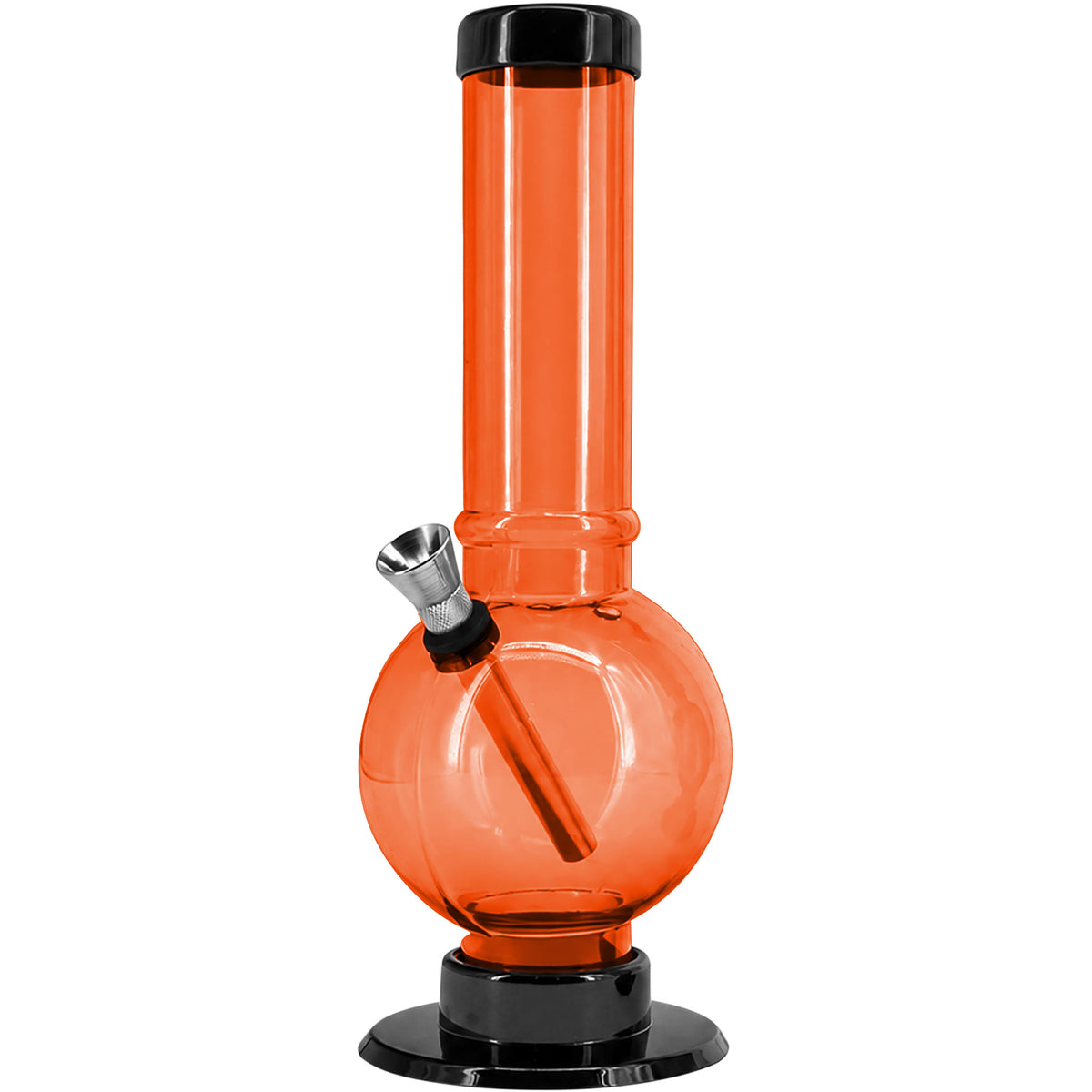 JM Enterprises 9-12" Acrylic Straight Tube Bubble Bottom Bong - Multiple Colors
