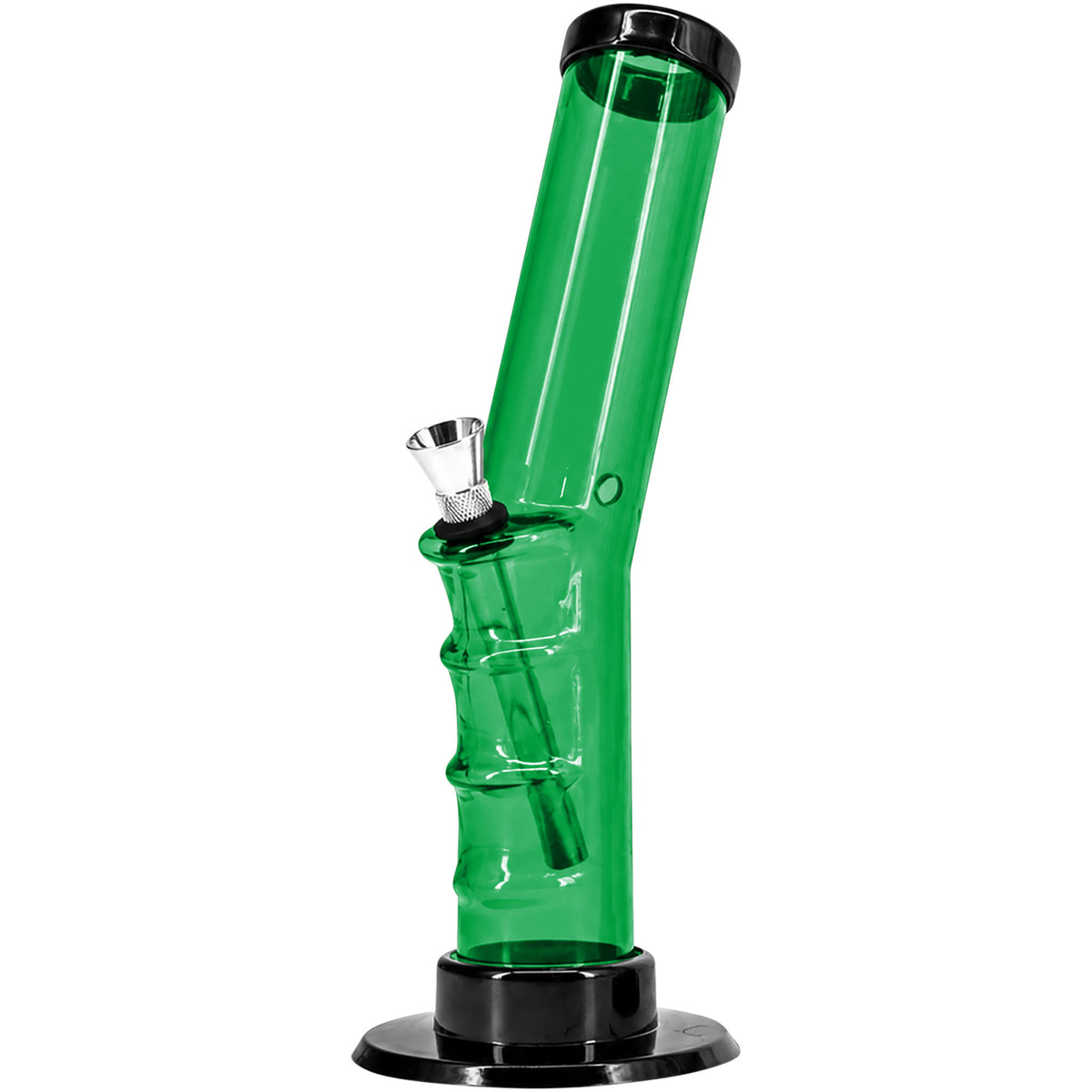 JM Enterprises 9-12" Acrylic Angled Straight Tube Bong - Multiple Colors