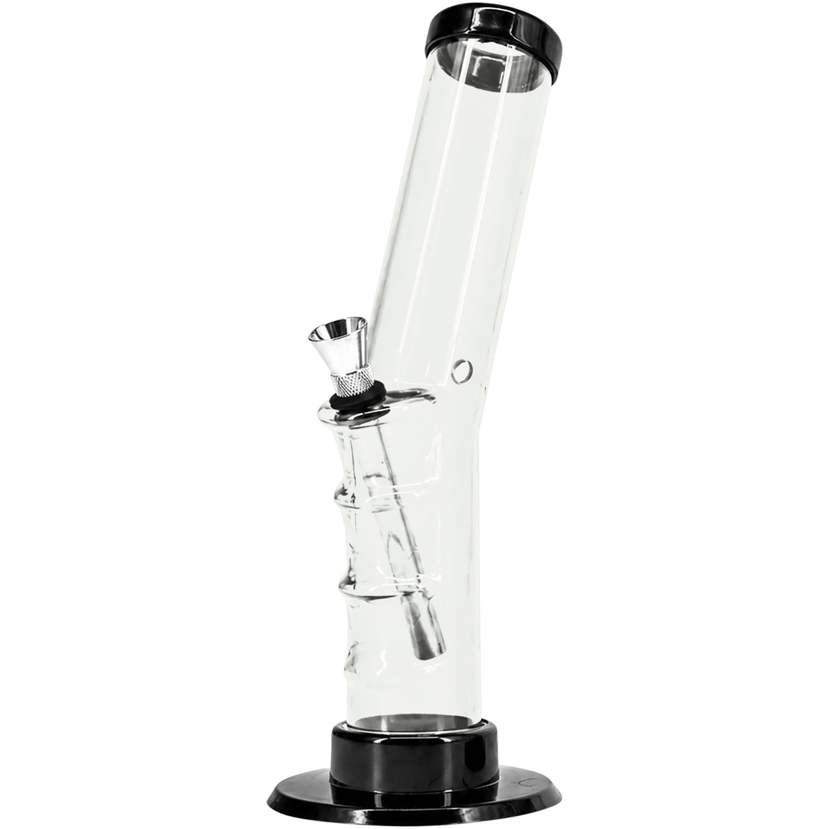 JM Enterprises 9-12" Acrylic Angled Straight Tube Bong - Multiple Colors