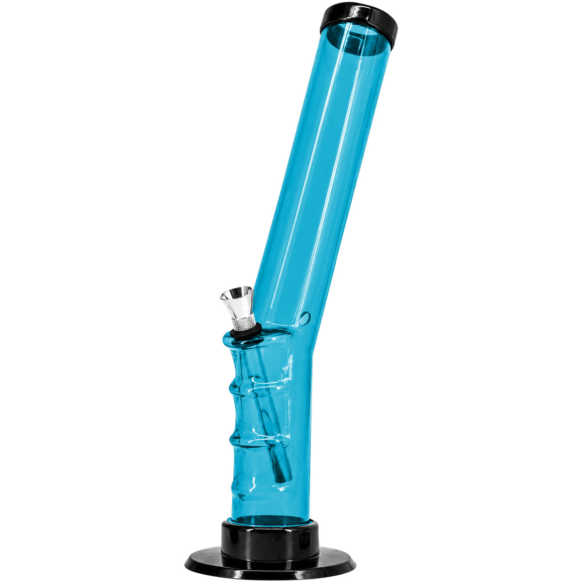 JM Enterprises 9-12" Acrylic Angled Straight Tube Bong - Multiple Colors