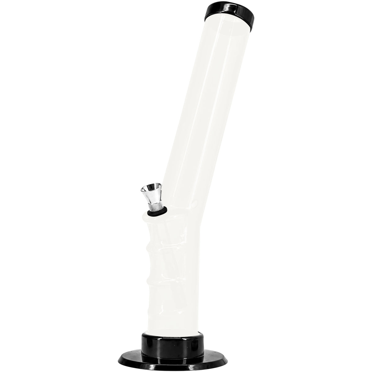 JM Enterprises 9-12" Acrylic Angled Straight Tube Bong - Multiple Colors