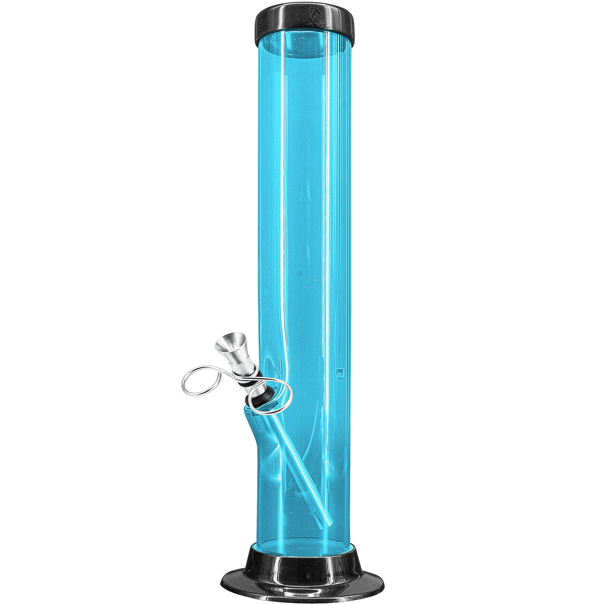 JM Enterprises 6-9-12-15" Acrylic Straight Tube Basic Bong - 2" Tube Diameter - Multiple Colors