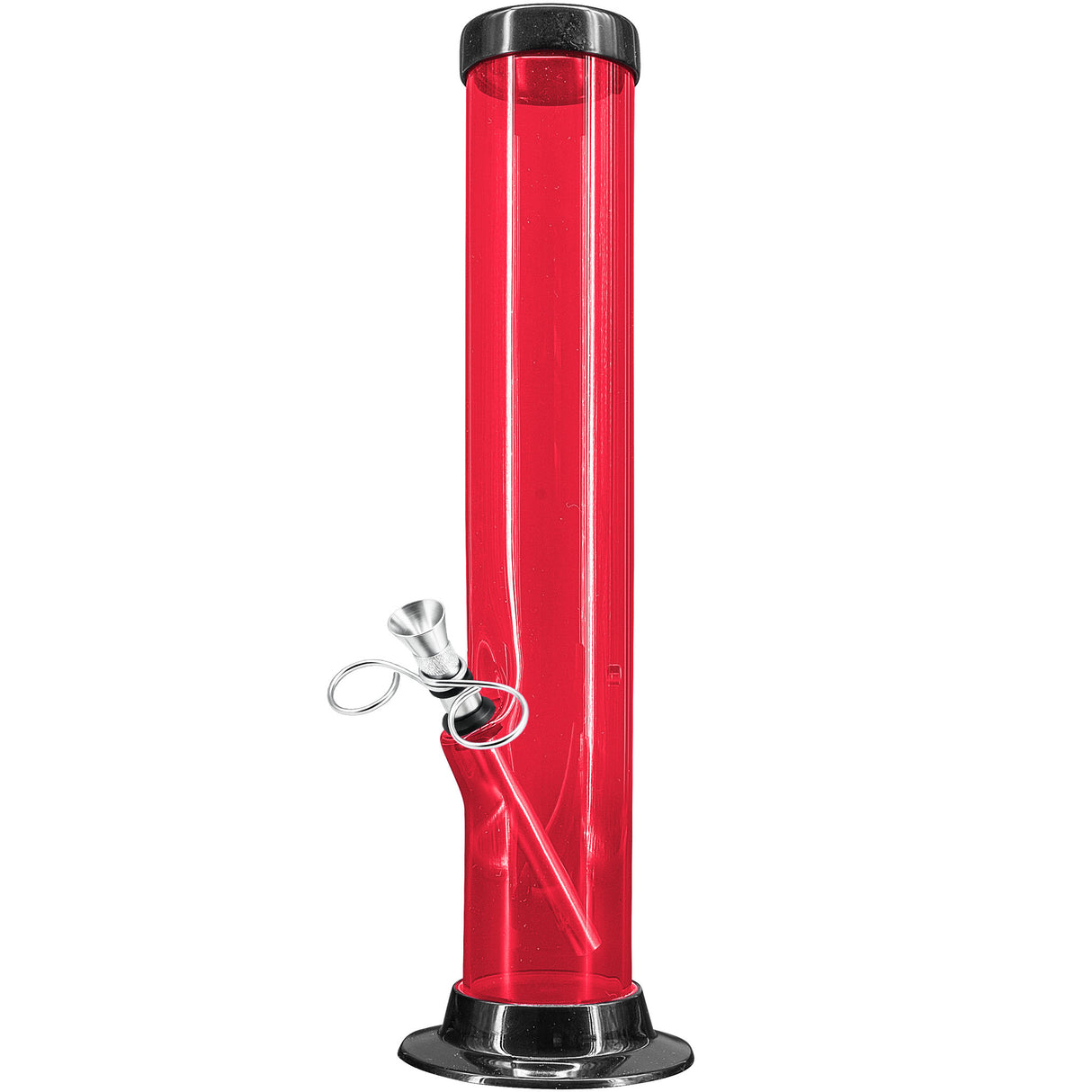 JM Enterprises 6-9-12-15" Acrylic Straight Tube Basic Bong - 2" Tube Diameter - Multiple Colors