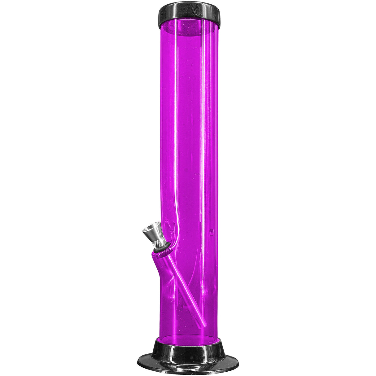JM Enterprises 6-9-12-15" Acrylic Straight Tube Basic Bong - 2" Tube Diameter - Multiple Colors