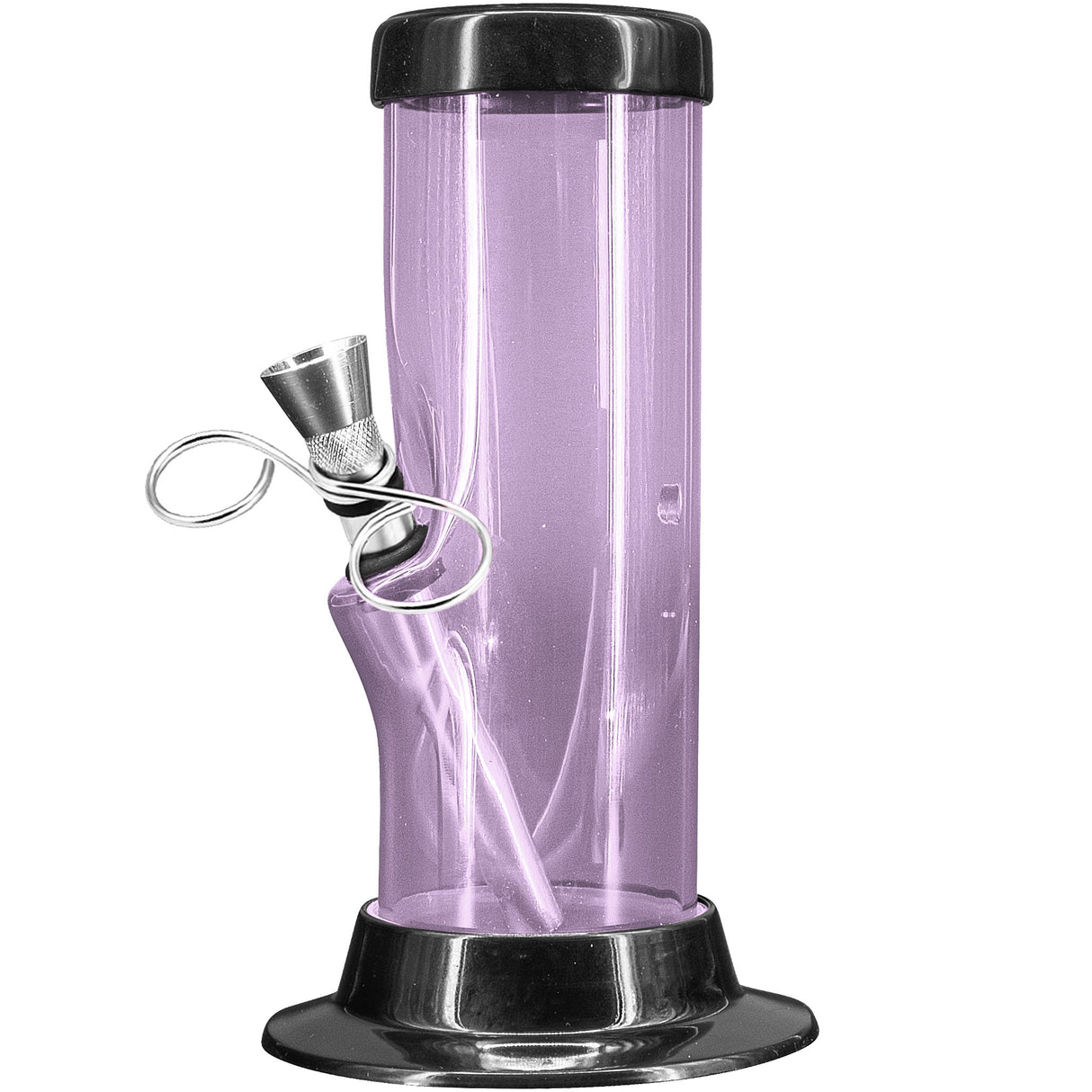 JM Enterprises 6-9-12-15" Acrylic Straight Tube Basic Bong - 2" Tube Diameter - Multiple Colors