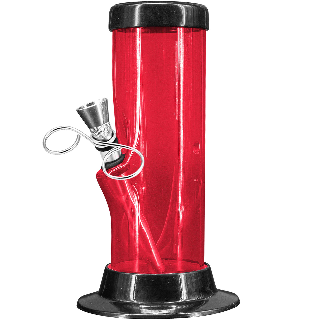 JM Enterprises 6-9-12-15" Acrylic Straight Tube Basic Bong - 2" Tube Diameter - Multiple Colors