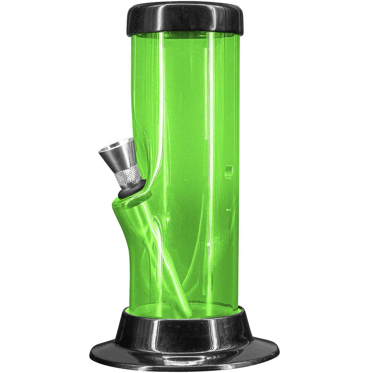 JM Enterprises 6-9-12-15" Acrylic Straight Tube Basic Bong - 2" Tube Diameter - Multiple Colors