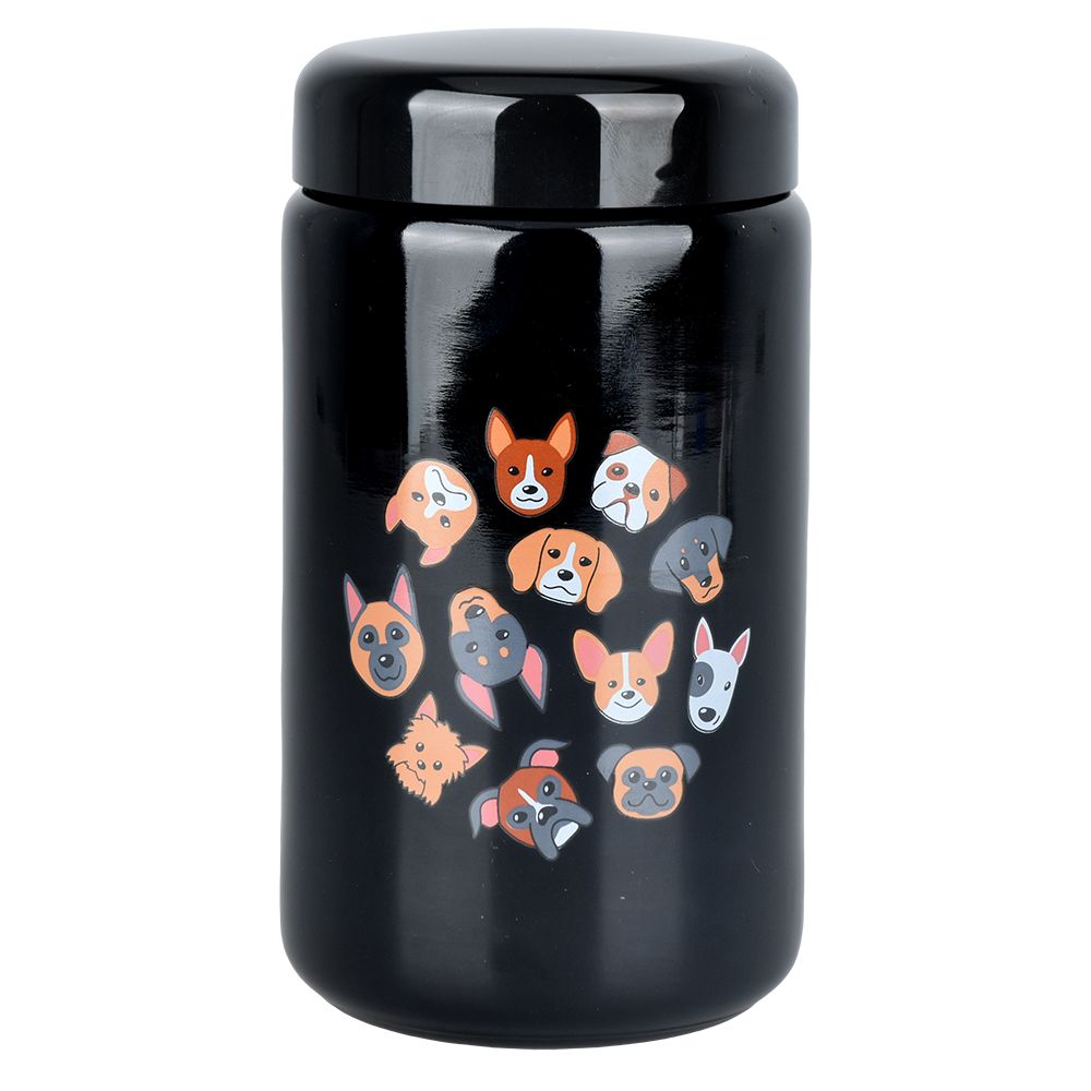 Pulsar 420 UV Screw Top Jar Extra Large with Woof Pack Dog Design Front View