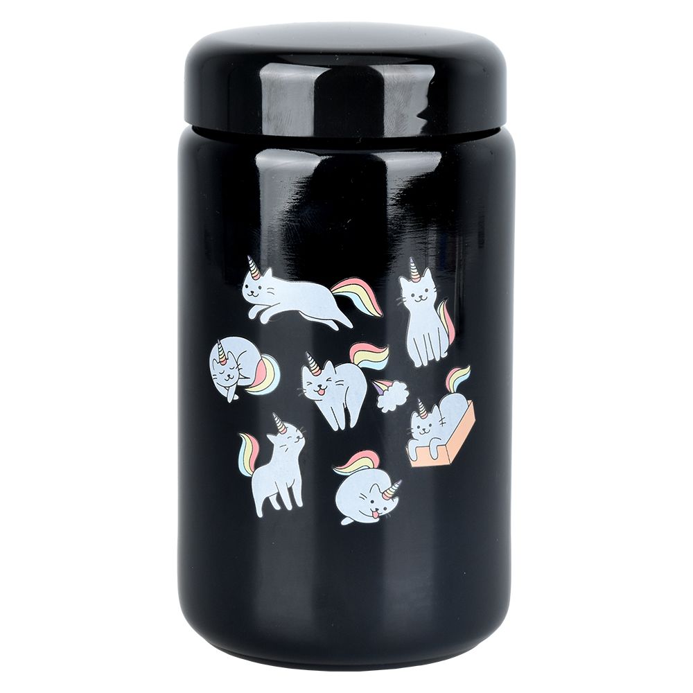 Pulsar 420 UV Screw Top Jar Extra Large - Front View with Caticorn Designs