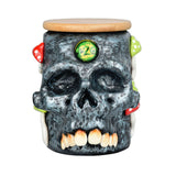 Pulsar Third Eye Shroom Skull Glass Jar - 4.25"