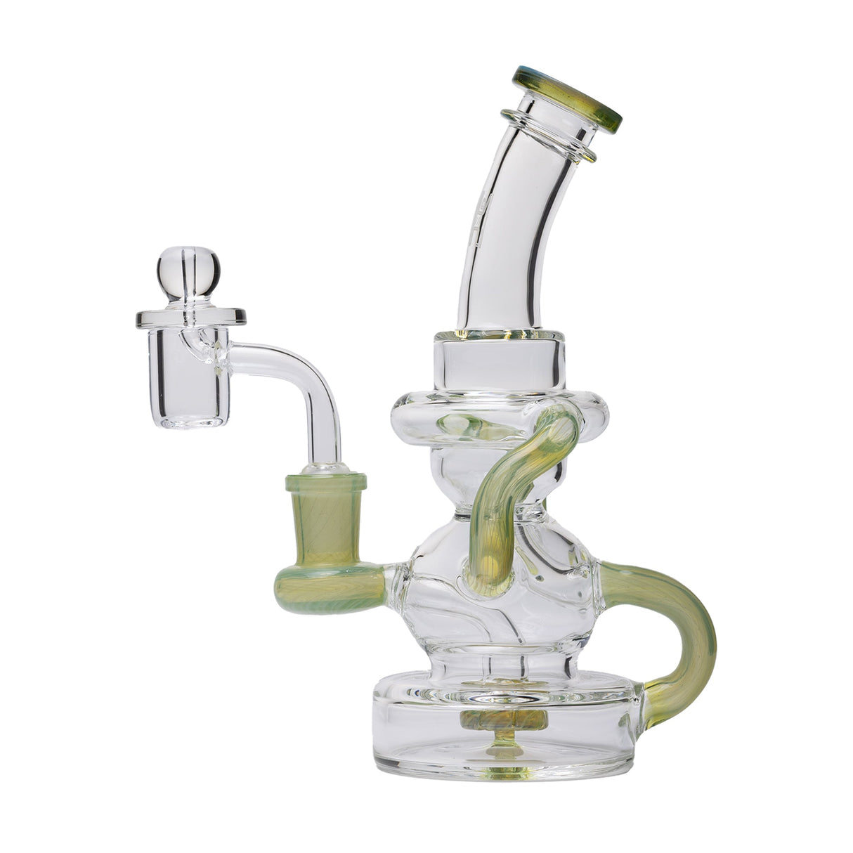 Human Grade Stubby Klein Glass Recycler Dab Rig