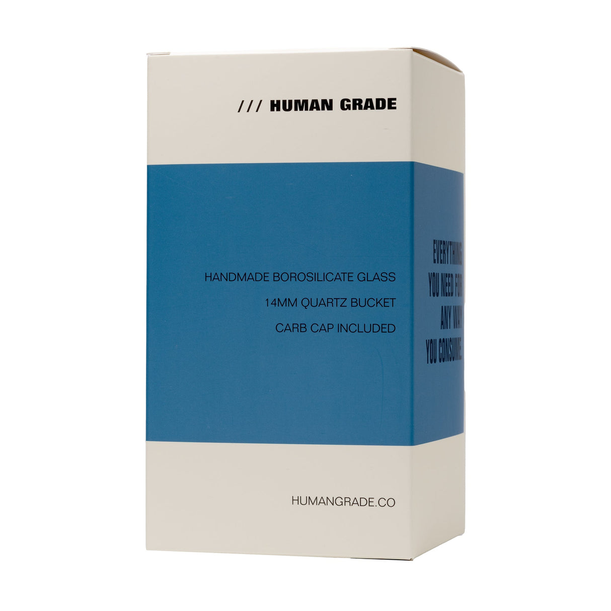 Human Grade Stubby Klein Glass Recycler Dab Rig