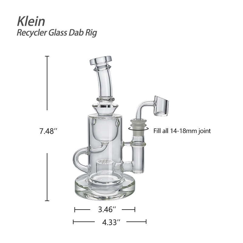 Waxmaid 7.48β Klein Recycler Glass Dab Rig