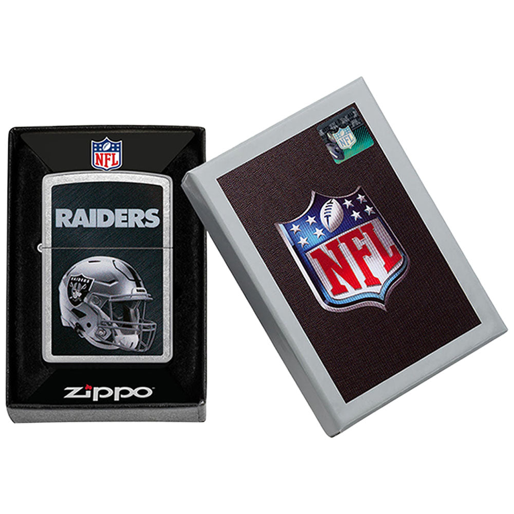 Zippo NFL Raiders Lighter Set, Front View, Collectible & Officially Licensed, Perfect for Stoner Dads