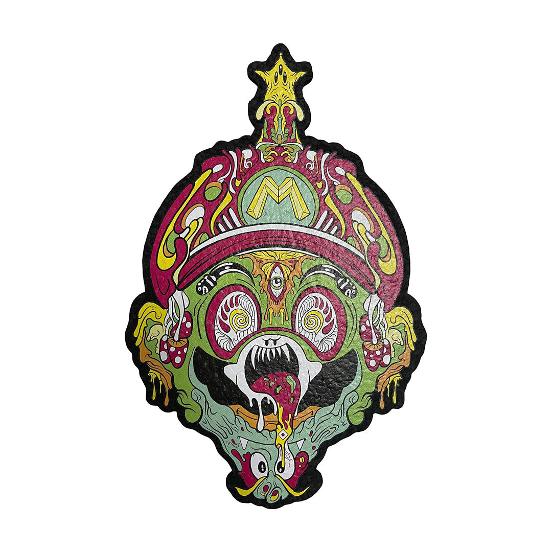 East Coasters 10" Psychedelic Design Dab Mat, Colorful Non-slip Base for Dab Rigs