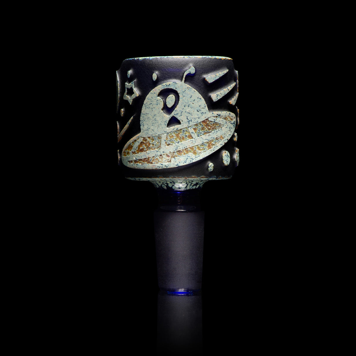 Space Odyssey Blue and Silver Frit Bowl