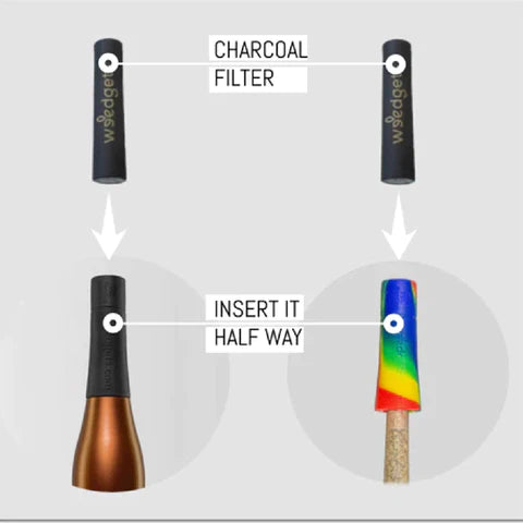Weedgets Maze Pipe with Cough-Less Technology and Charcoal Filter in Black and Rainbow Colors