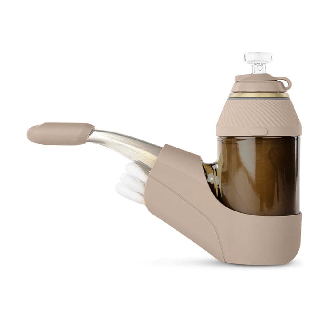 Puffco Proxy Vaporizer Silicone Travel Pack in Desert color, side view, ideal for on-the-go use