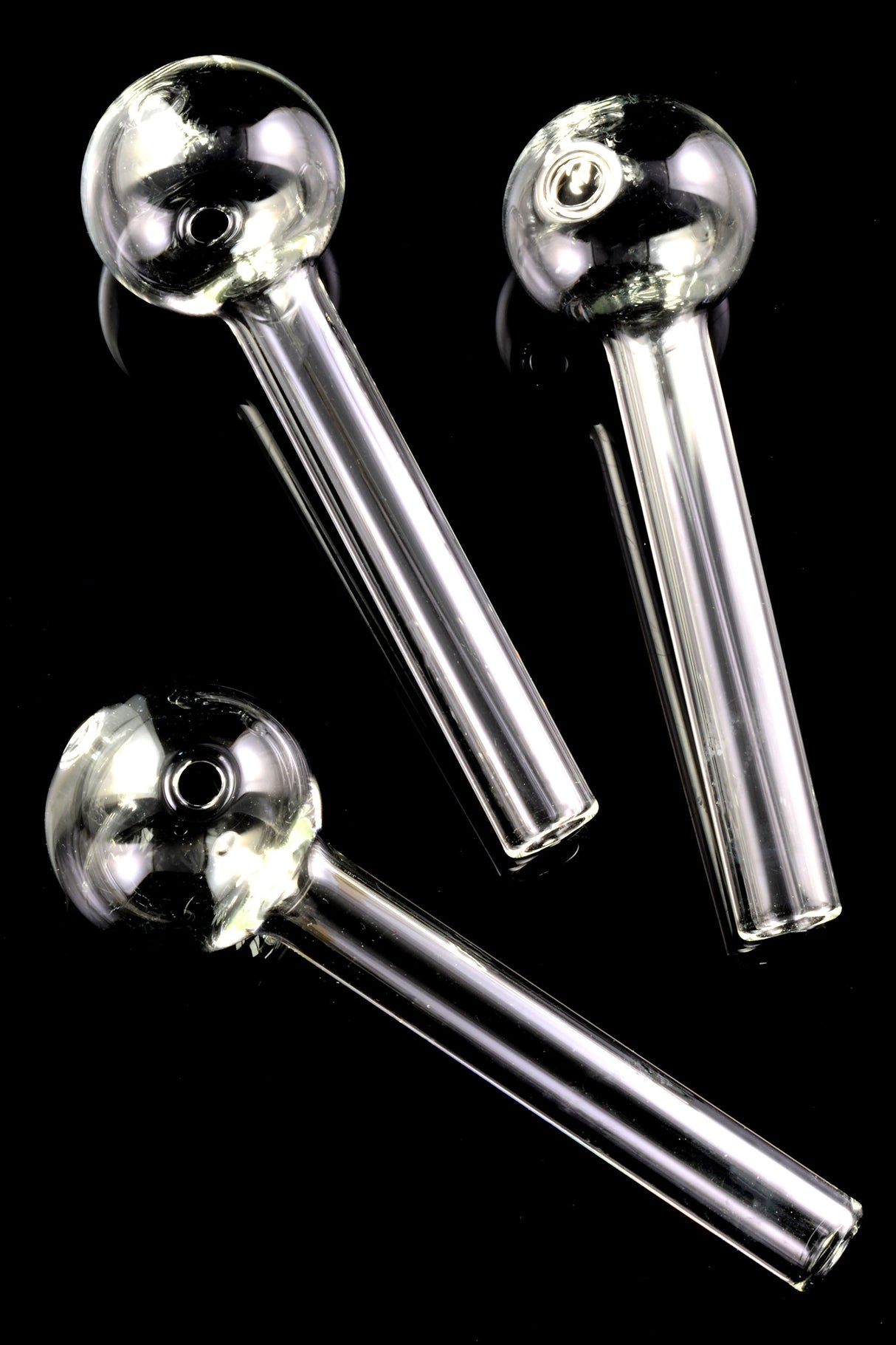 US-Made 4" Clear Thick Glass Oil Burner Pipe