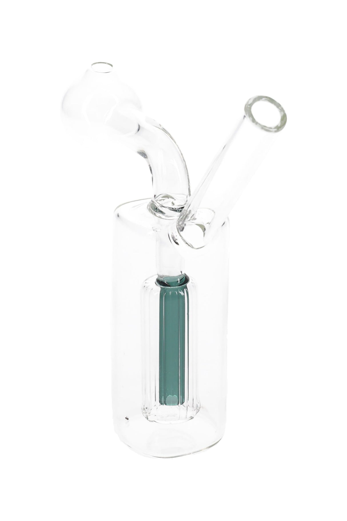 Clear Mini Glass Oil Burner Rig “Pocket Perc” – 3″ – Assorted Colors