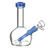 1Stop Glass 6" Blue Round Base Bong, Portable Design, 45 Degree Joint, Front View