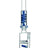 1Stop Glass 19" Coiled Glycerin Bong in Blue, with In-Line Percolator, Front View on White Background
