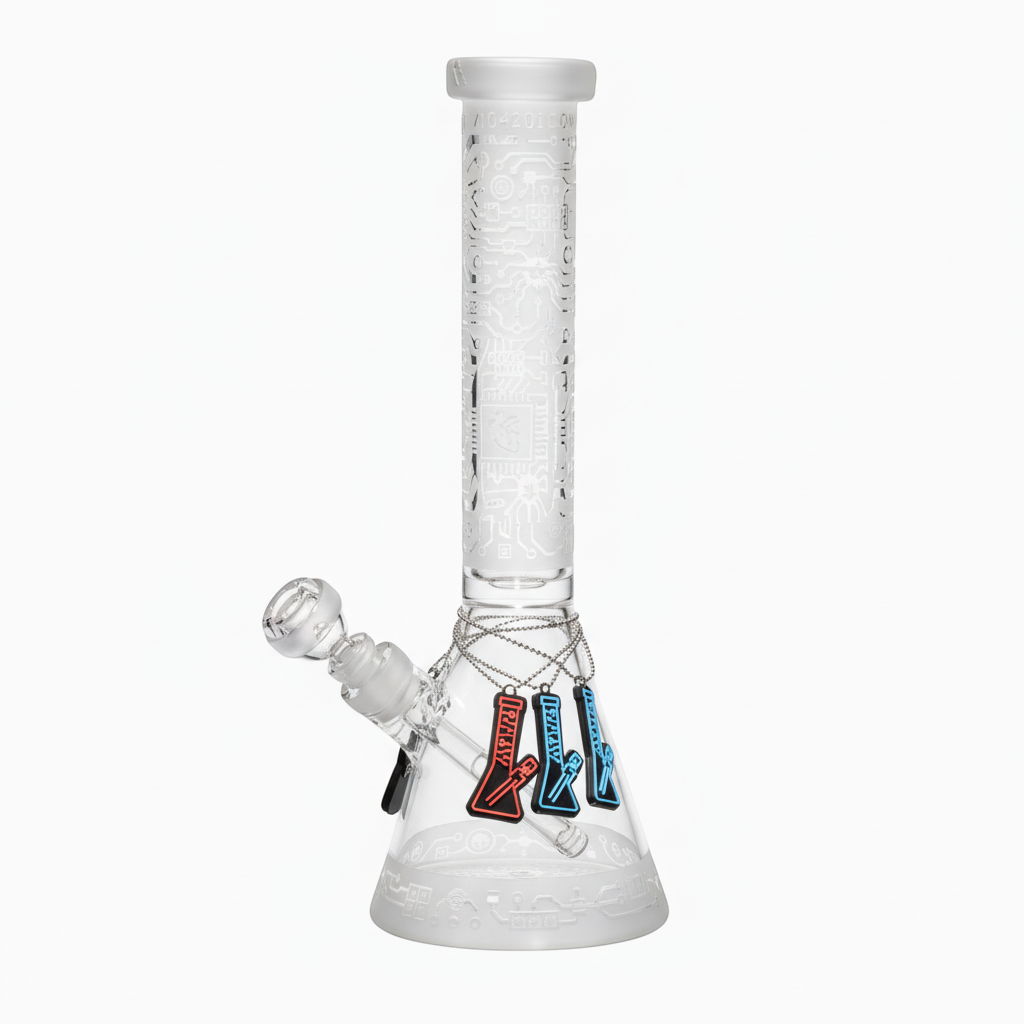 Circuitboard Blue Beaker Orbital