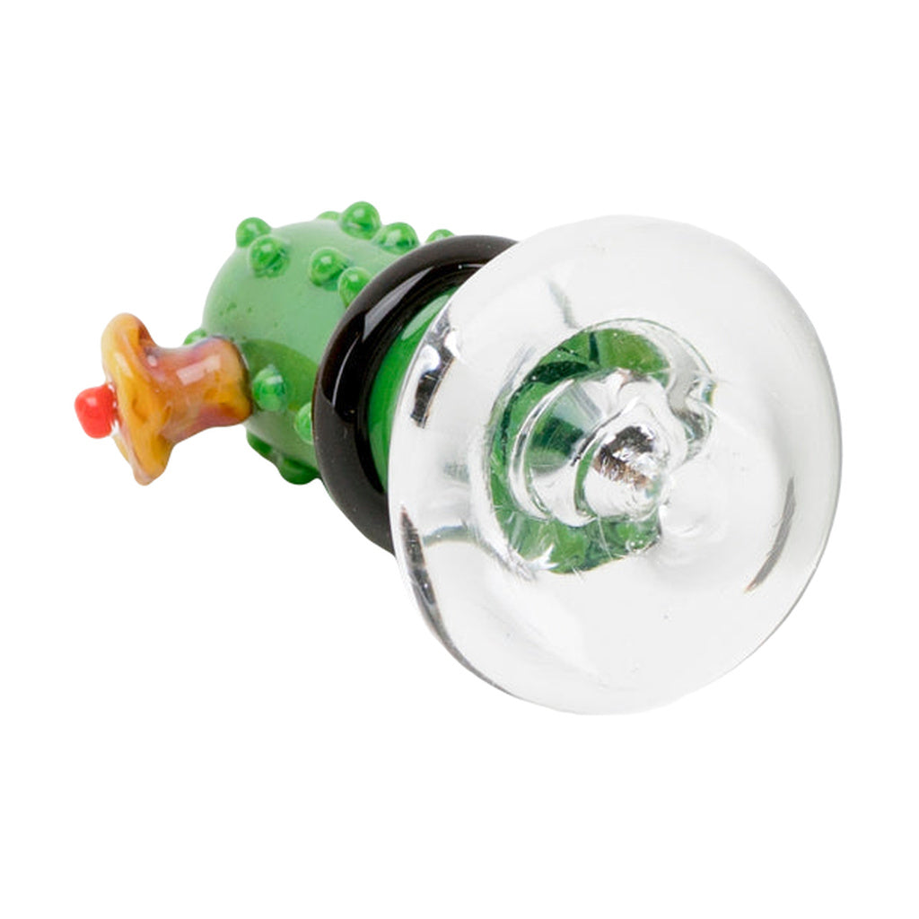 Empire Glassworks Barrel Cactus Puffco Peak Carb Cap, Borosilicate Glass, Side View