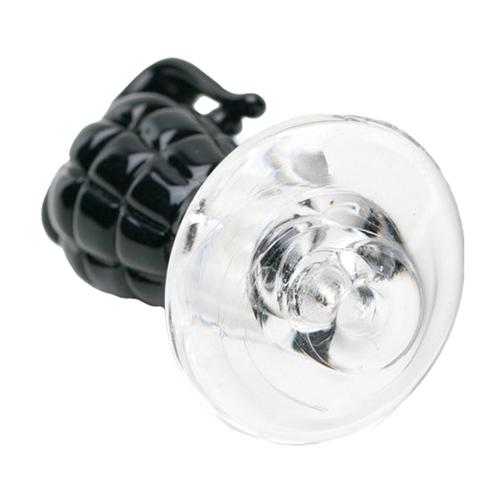 Empire Glassworks Grenade Puffco Peak Glass Carb Cap, Novelty Design, Front View