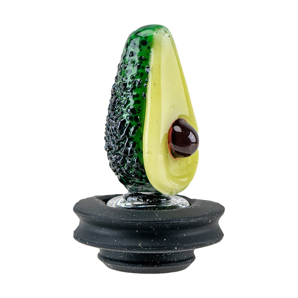 Empire Glassworks Avocadope Puffco Peak Pro Glass Carb Cap, Novelty Design, Front View