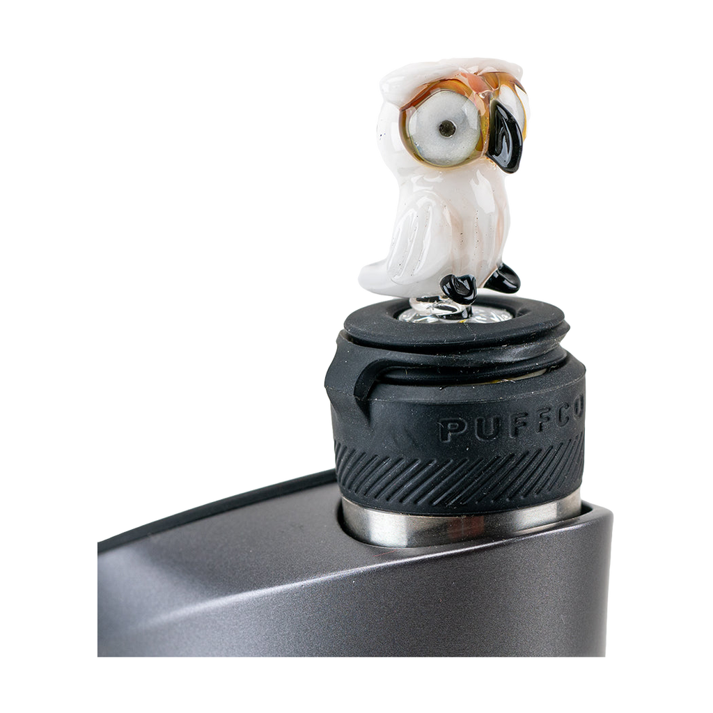 Empire Glassworks Owl Puffco Peak Pro Glass Carb Cap, Borosilicate, Side View