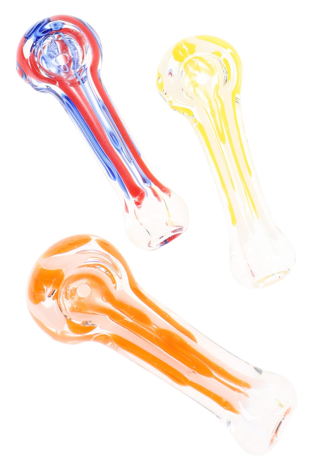Small Striped Glass Hand Pipe “Mini Drip” – Assorted Colors